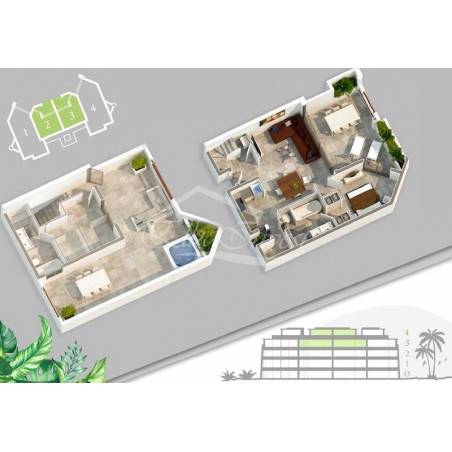 Sprzedaż - Nieruchomości - Dom piętrowy - El Palm Mar 1